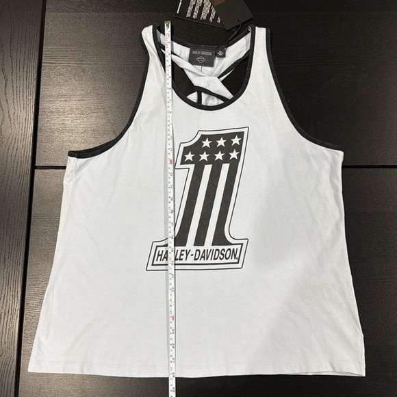 Harley-Davidson Women's National Anthem Twist Back Tank - Skyway Blue - 2XL - Picture 6 of 8
